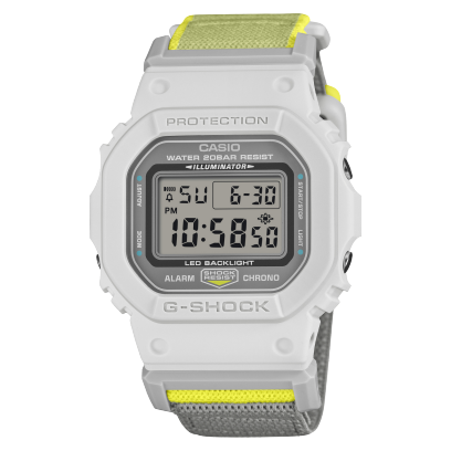 G-SHOCK CASIO 白色布帶Digital Watch DW-5600MNC-7A8