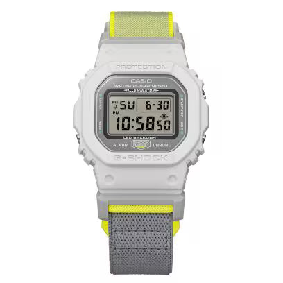 G-SHOCK CASIO 白色布帶Digital Watch DW-5600MNC-7A8