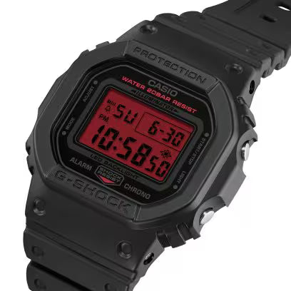 G-SHOCK CASIO 紅屏Digital Watch DW-5600BBR-1