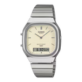 CASIO AQ-240E-7A2 米色 雙顯 方形 復古錶
