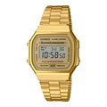 Casio A168WG-9W 金色方形復古跳字錶