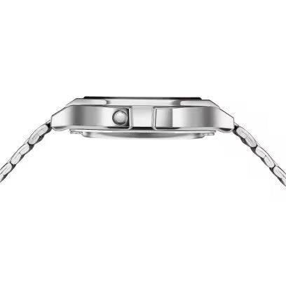 Casio A159W-N1 中裝 摺疊扣銀色方形復古跳字錶 (日本製)