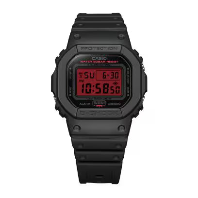G-SHOCK CASIO 紅屏Digital Watch DW-5600BBR-1