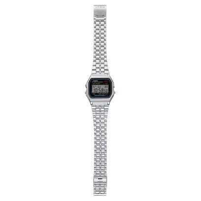 Casio A159WA-N1 中裝 銀色方形復古跳字錶 (日本製)