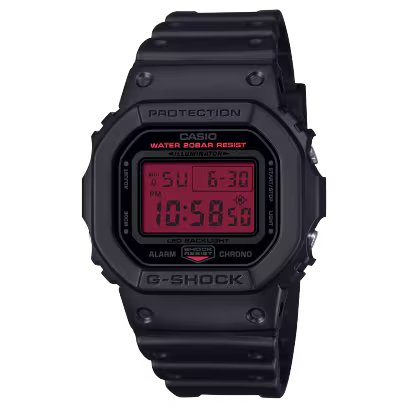 G-SHOCK CASIO 紅屏Digital Watch DW-5600BBR-1