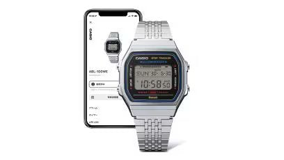 Casio ABL-100WE-1A 藍牙 計步 方形復古跳字錶