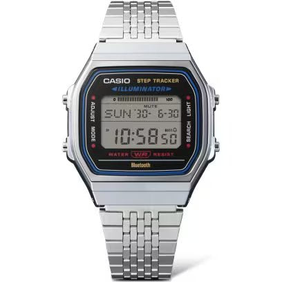 Casio ABL-100WE-1A 藍牙 計步 方形復古跳字錶