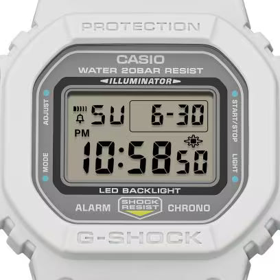 G-SHOCK CASIO 白色布帶Digital Watch DW-5600MNC-7A8