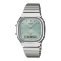 CASIO AQ-240E-2A 冰藍色 雙顯 方形 復古錶